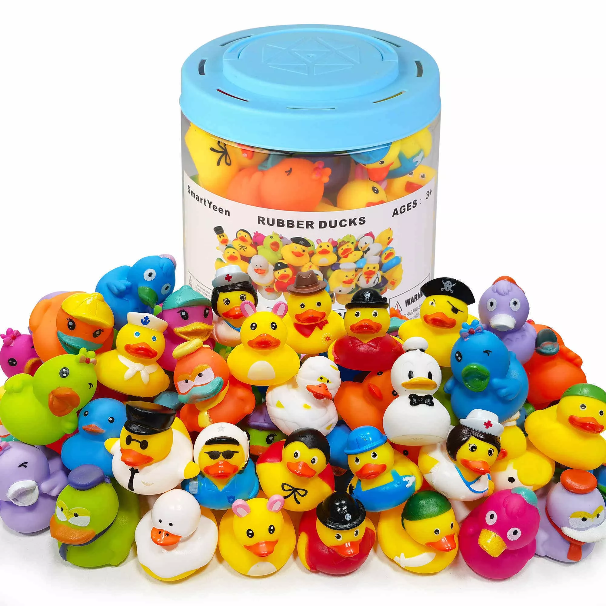 Smartyeen 30Pcs Rubber Ducks Bath Toys For Toddlers 1-3,Assorted Ducki