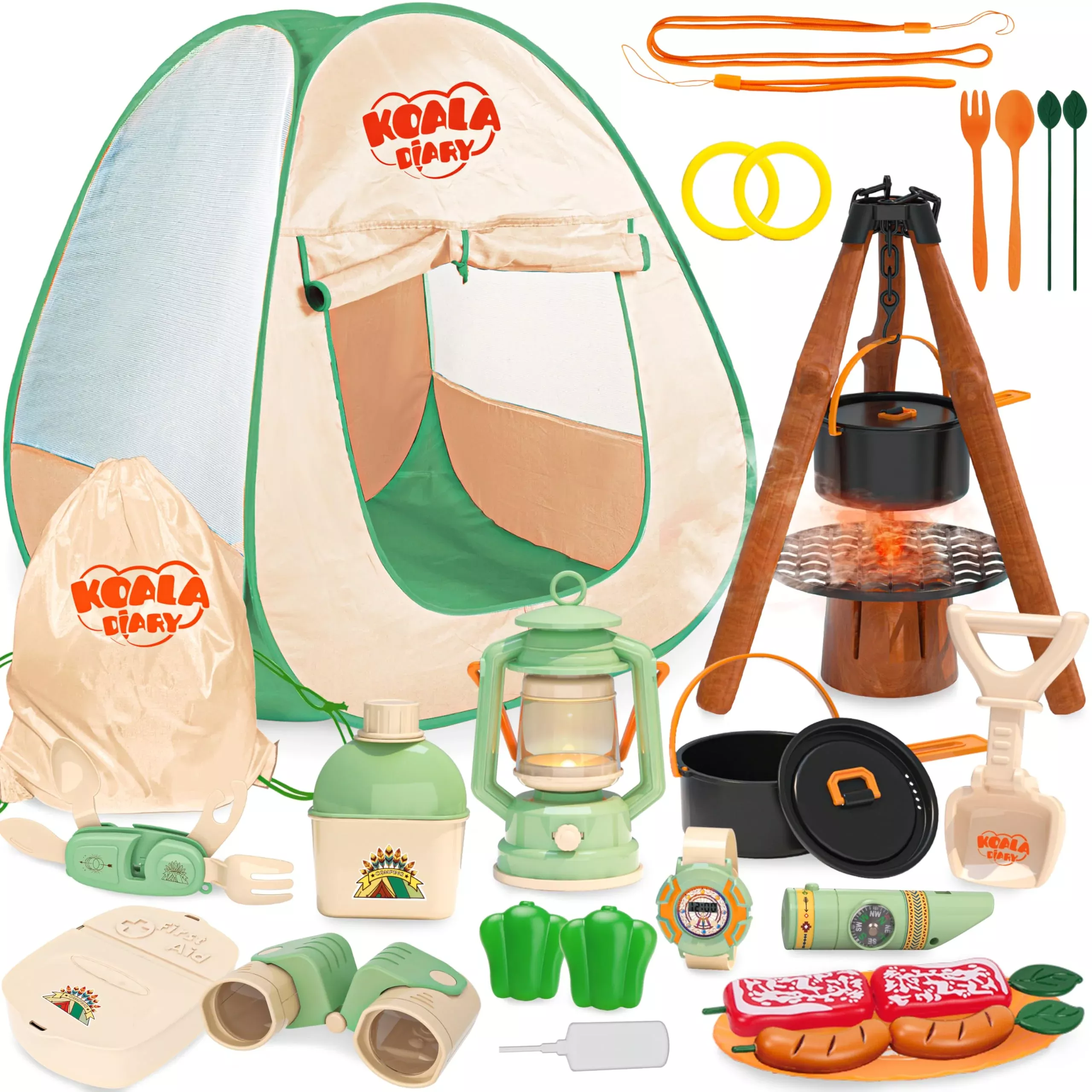 SMILESSKIDDO Kids Camping Set - Child-size Outdoor Play Kit