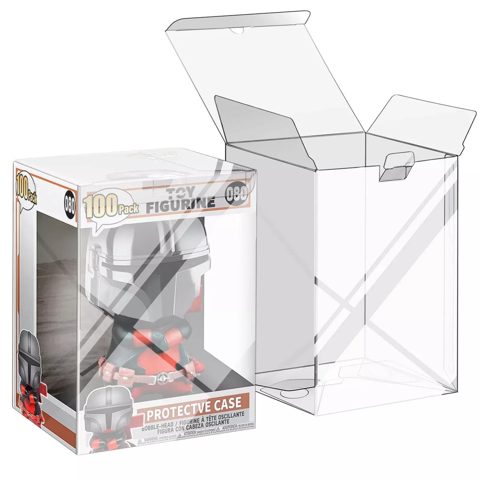Sooez Protectors Case for 4-inch Collectibles, Clear, 100 Pack
