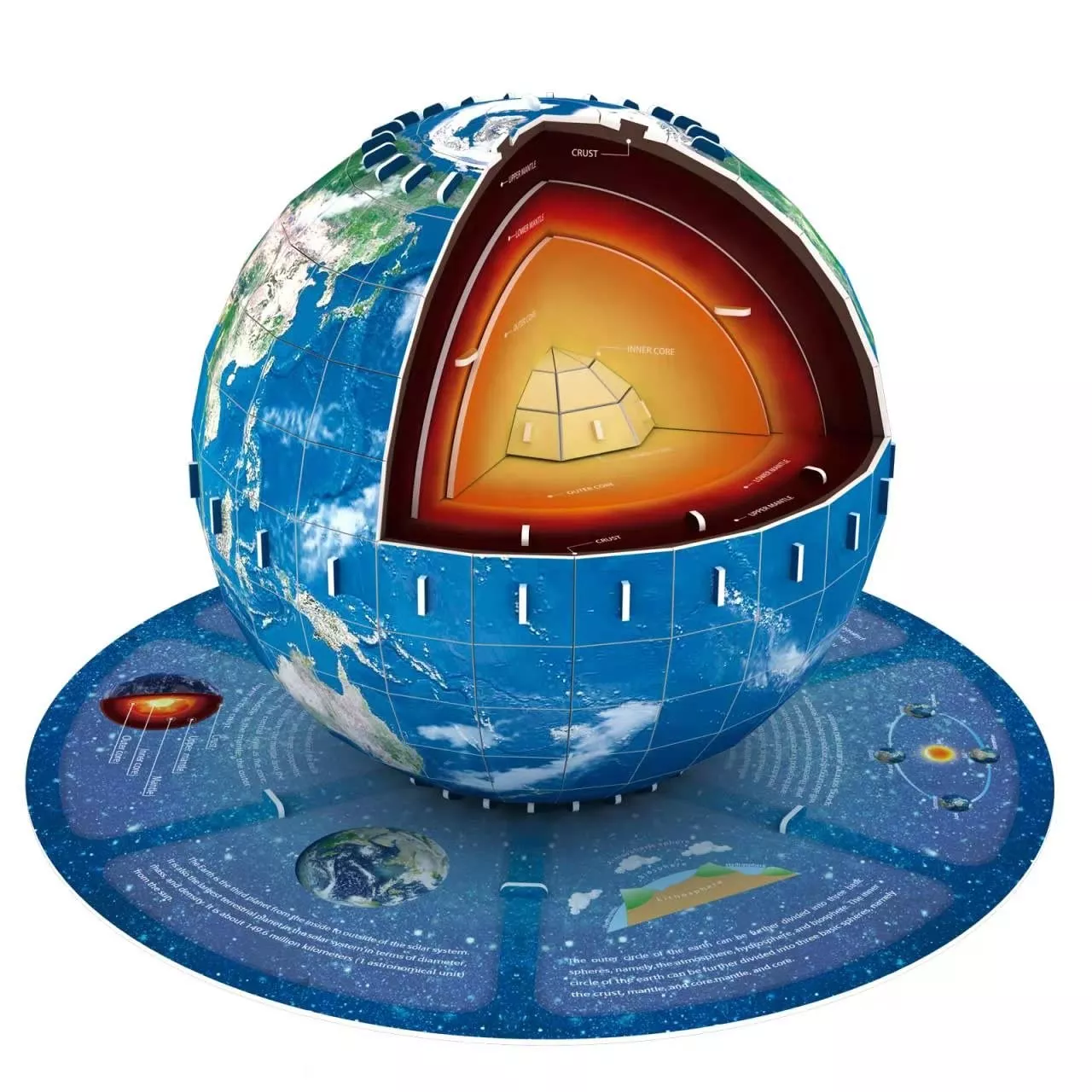 Sourcingbay 3D Earth Structure Puzzle Kit 50 Pieces for Kids 8-14