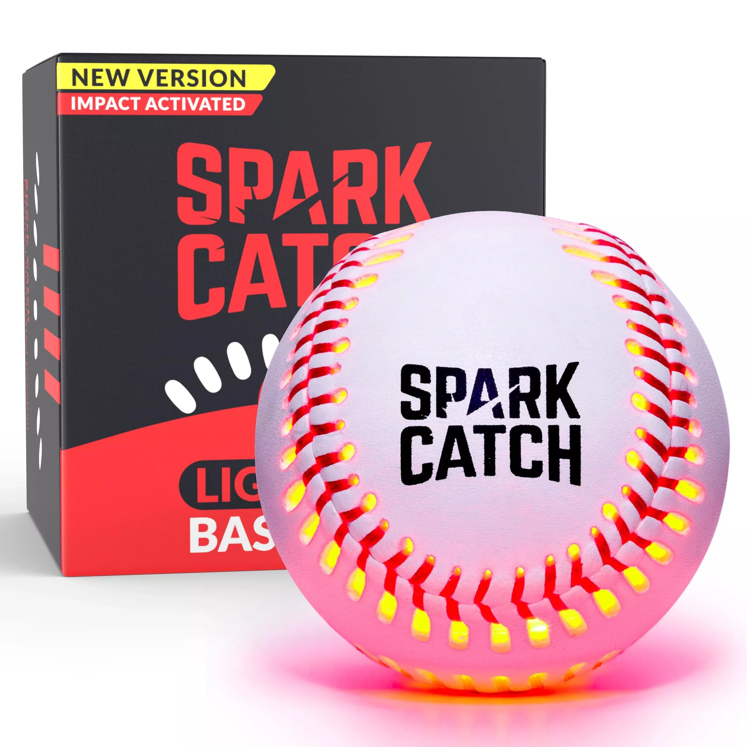 SPARK CATCH LED Baseball - Ruthless Red - Official Size - For Catch