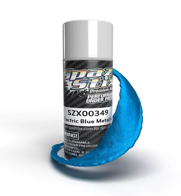 Spaz Stix 00349 Electric Blue Metallic Spray Paint 3.5oz