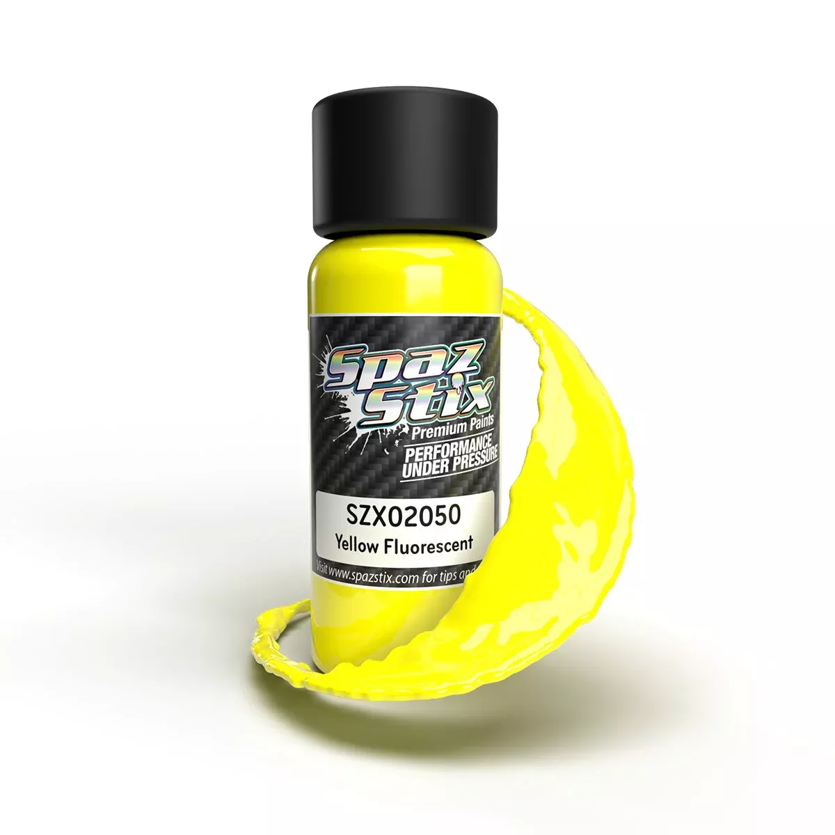 Spaz Stix 02050 Fluorescent Yellow Airbrush Ready Paint 2oz Bottle
