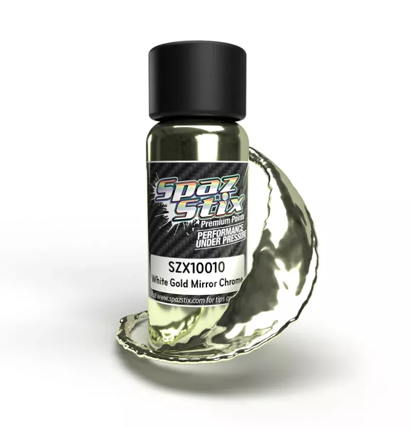 Spaz Stix 10010 Gold Mirror Chrome Airbrush Ready Paint, 2oz Bottle