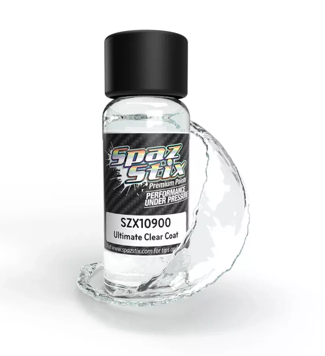 Spaz Stix 10900 Ultimate Clear Coat for Mirror Chrome, Airbrush Ready Paint, 2oz Bottle