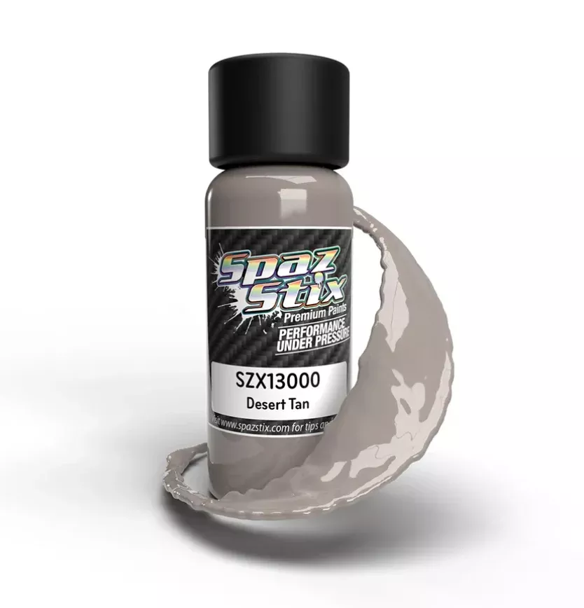 Spaz Stix 13000 Desert Tan Airbrush Ready Paint, 2oz Bottle