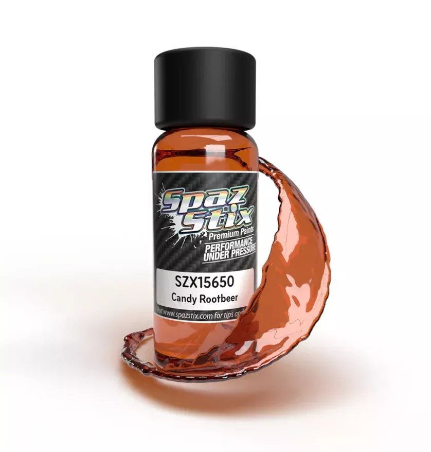 Spaz Stix 15650 Candy Rootbeer Airbrush Ready Paint, 2oz Bottle