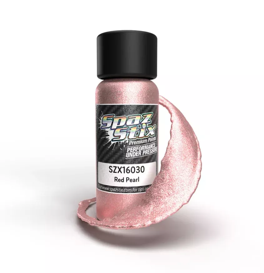 Spaz Stix 16030 Red Pearl Airbrush Ready Paint, 2oz Bottle