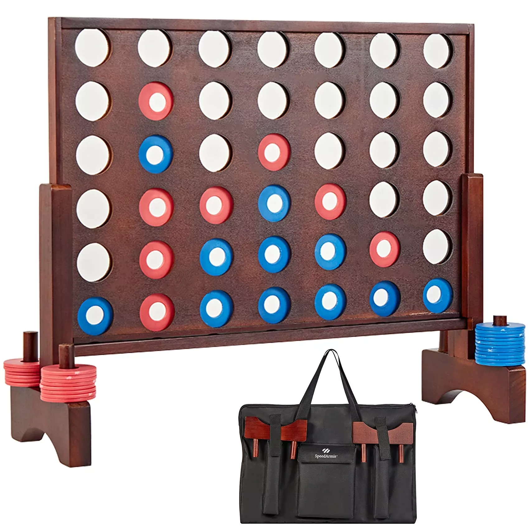 SpeedArmis Giant 4 in a Row Game, 22" Reddish-Brown