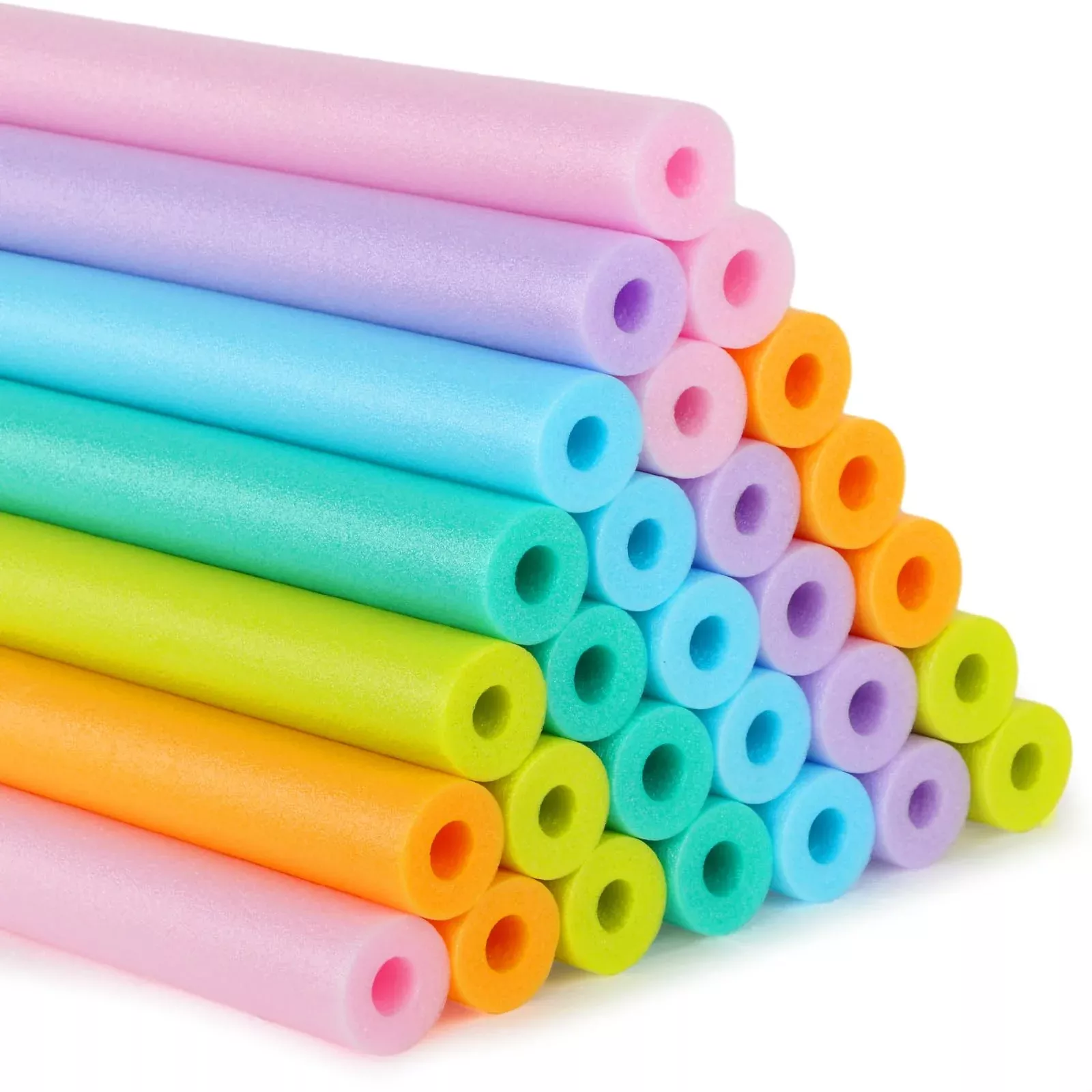 Sratte Foam Pool Noodles 39" Macaron Color Pack of 30