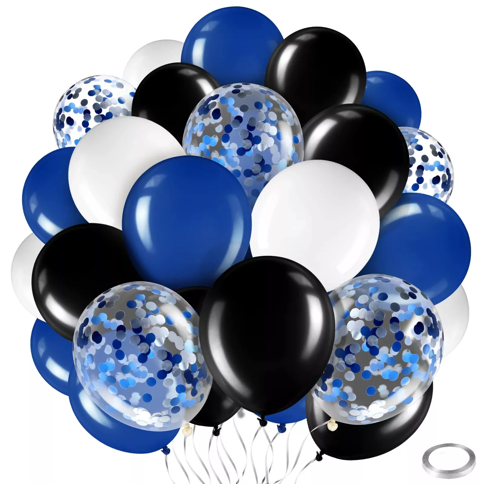 Sratte Latex Balloons for Halloween Party, 60 Pack, 12 Inch, Black