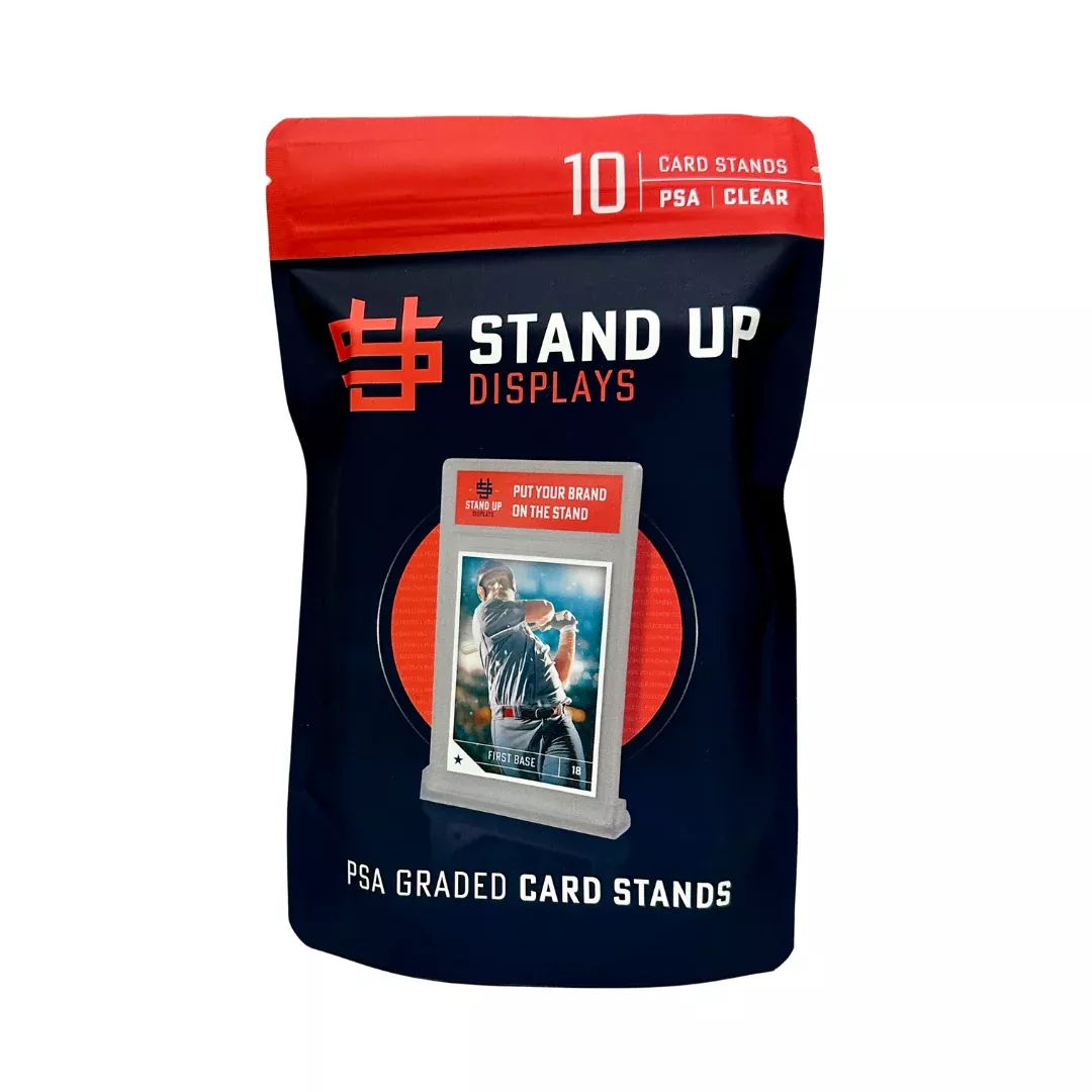 Stand Up Displays Basic Stands - PSA - Clear - 10 Pack