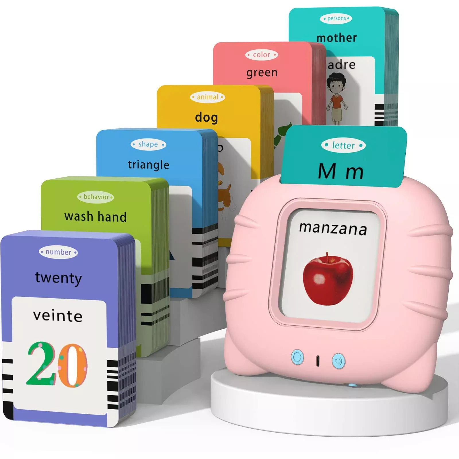Startcan Bilingual Flash Cards Reader - Pink, Medium, 516 Cards