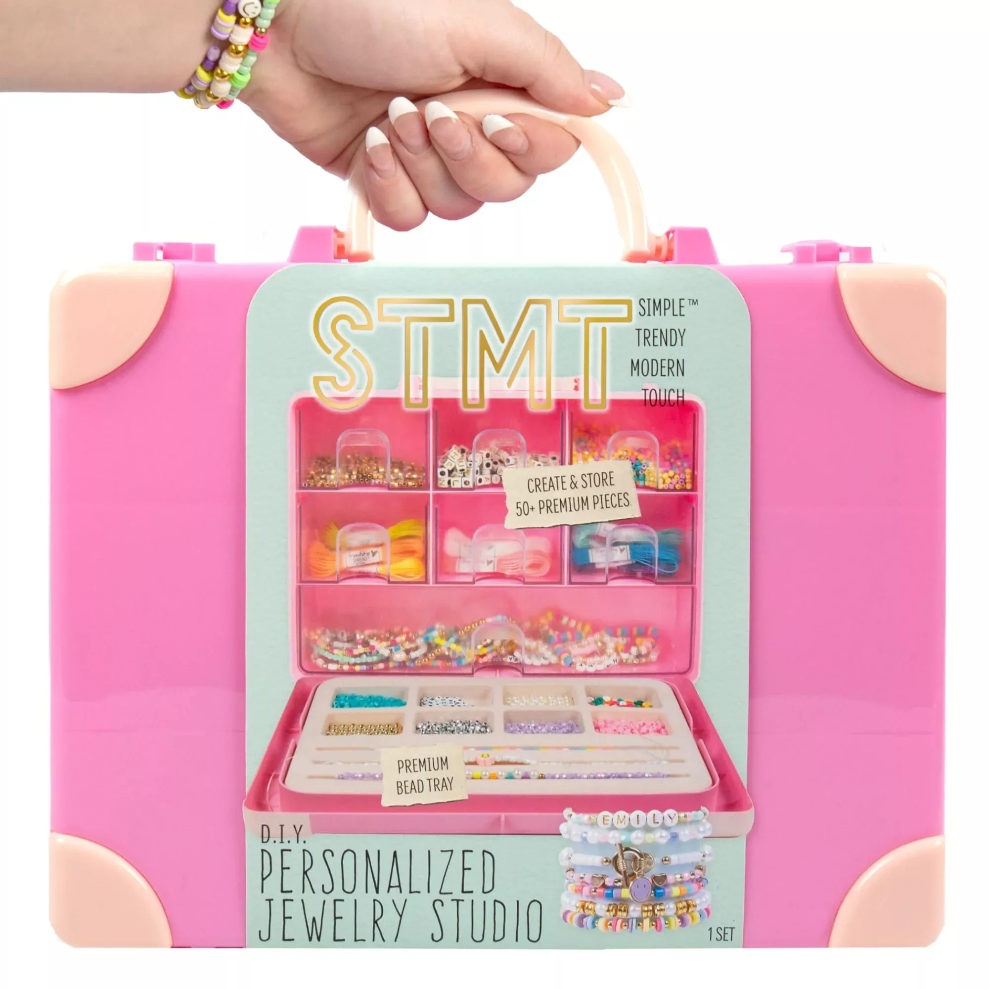 STMT Personalized Jewelry Studio Kit - 50+ Beads, Adjustable Size