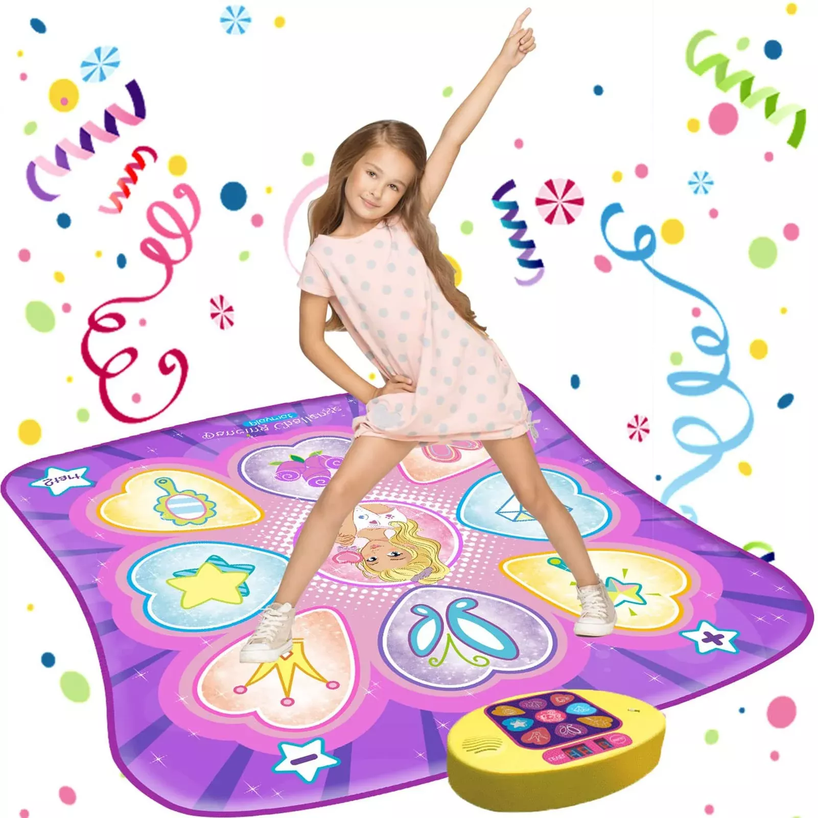 SUNLIN Purple Dancing Challenge Playmat - LED, Adjustable Volume, Medium