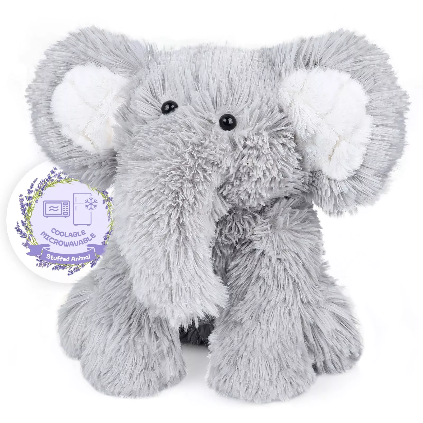 SuzziPals Heatable & Coolable Elephant Plush Toy, Lavender Scented, Gr