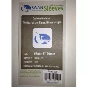 Swan Card Sleeves 67x120mm Clear Ultra Clear Polypropylene 150 Pack