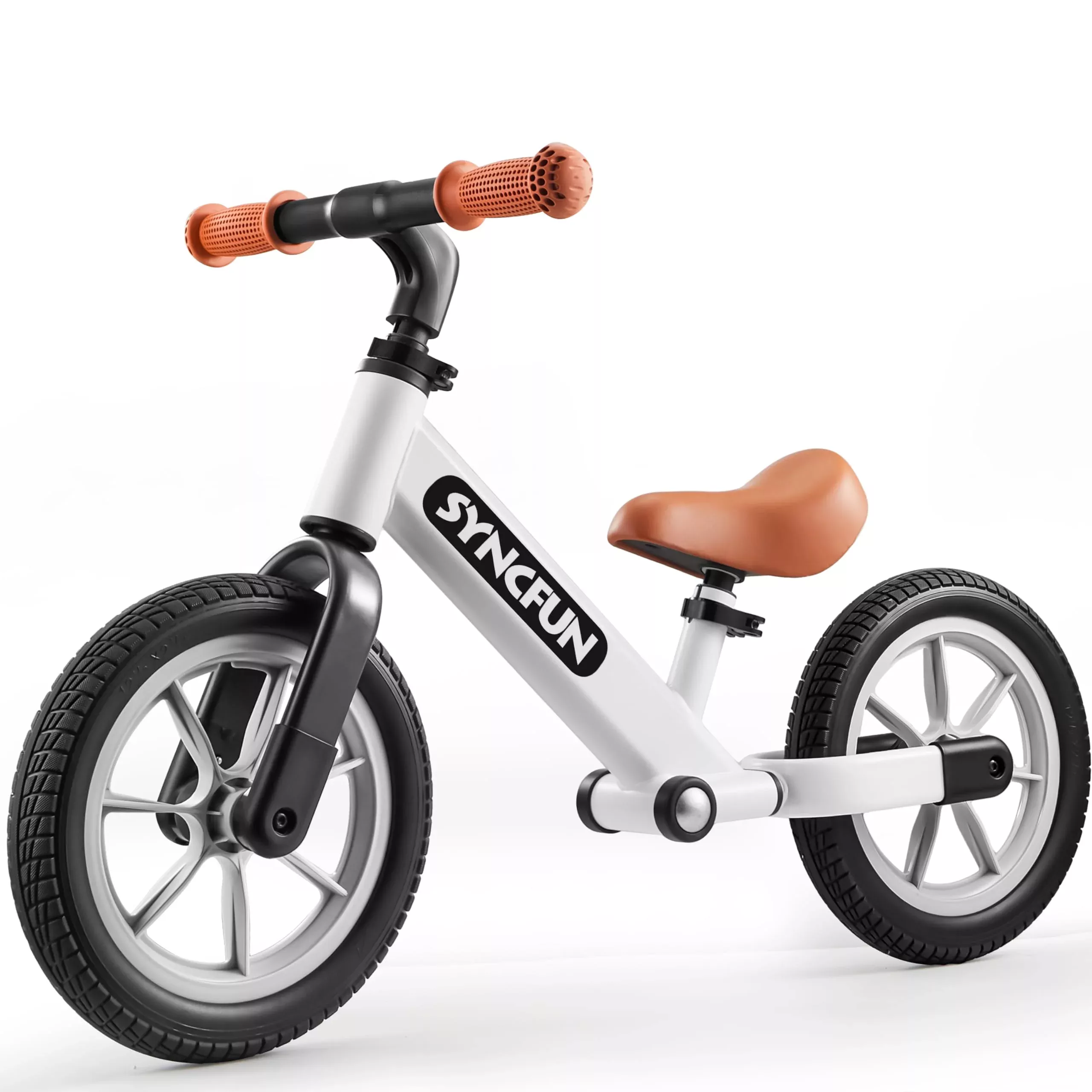 SYNCFUN Toddler Balance Bike - 12'' Lightweight with Adjustable Seat,