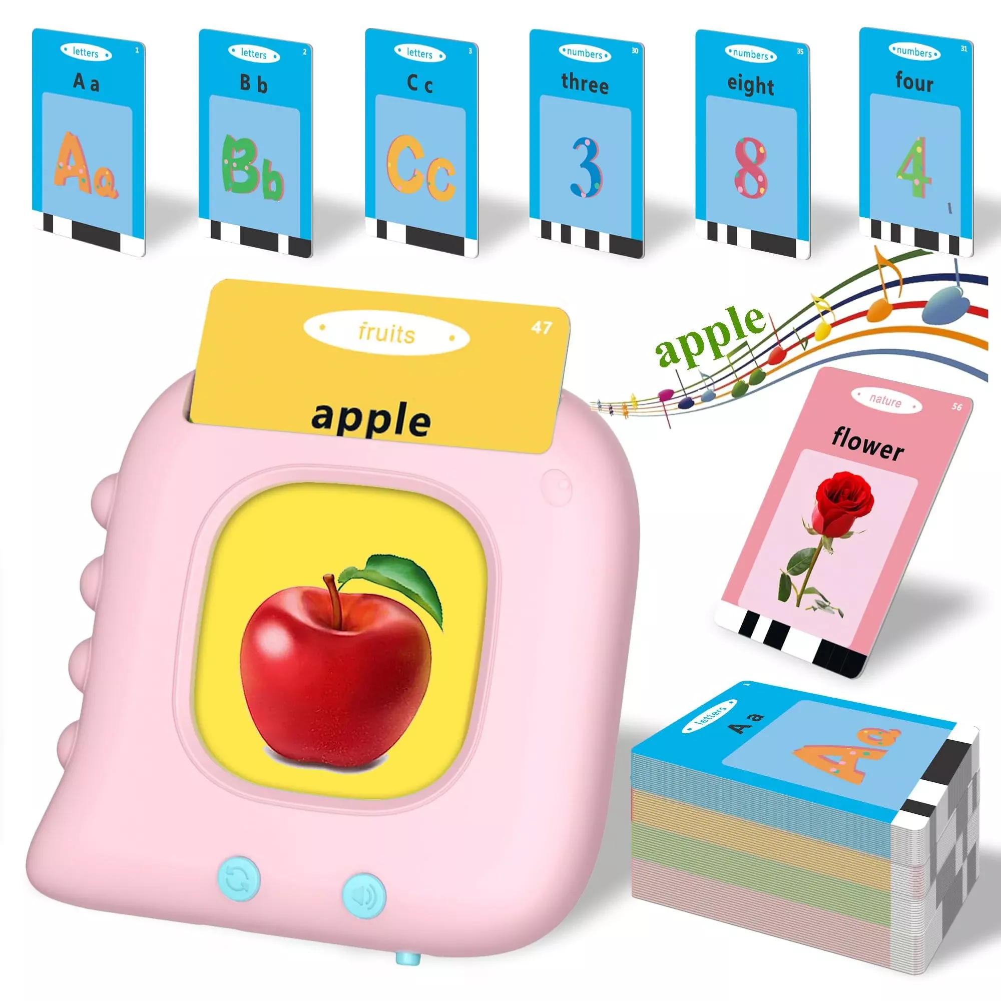 Talking Flash Cards For Toddlers 1-3 With 384 Sight Words, Toddler Lea