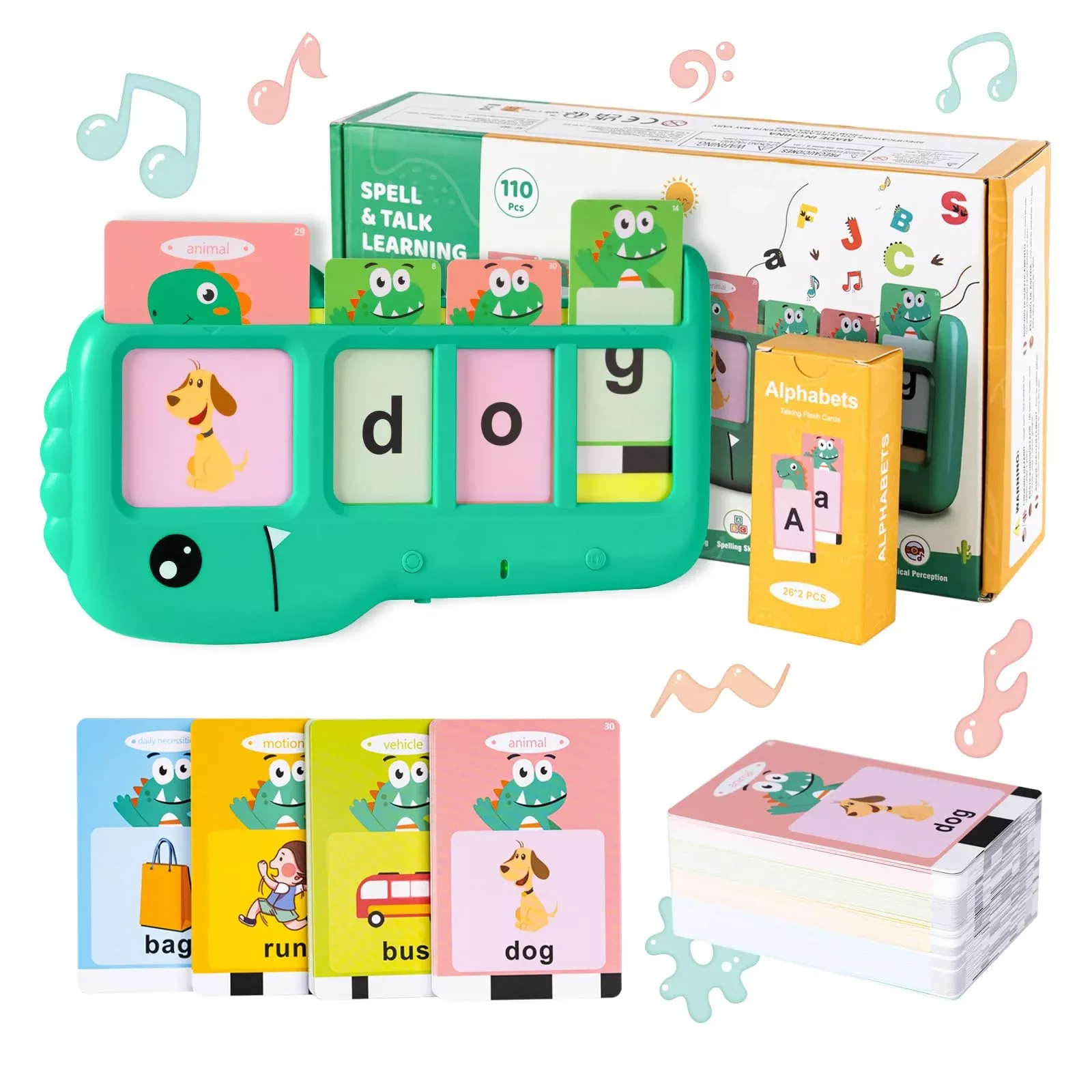 Talking Flash Cards For Toddlers 2-8: Alphabet Learning & Spelling Gam