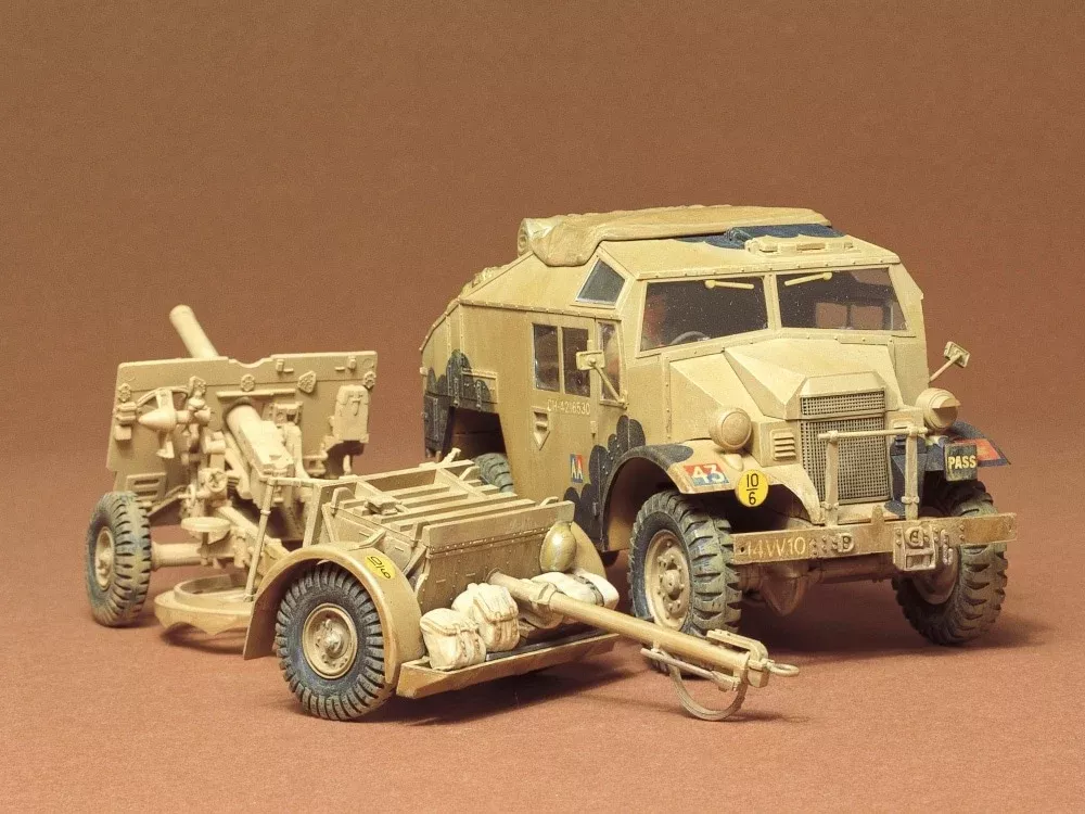 Tamiya 35044 1/35 British 25 Pounder Gun/Quad Kit Model Kit