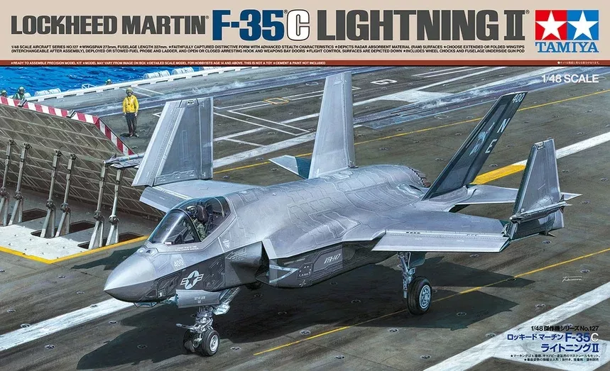 Tamiya 61127 1/48 Lockheed F-35 C Lightning II Model Aircraft Kit