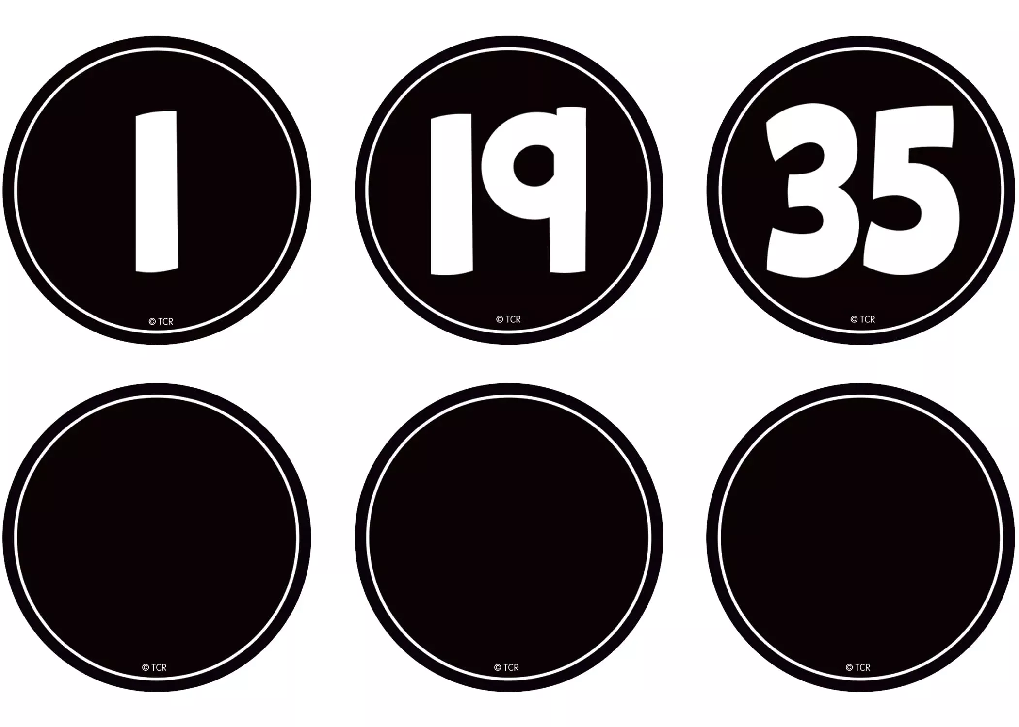 Teacher Created Resources Black And White Numbers Magnetic Accents (Tc