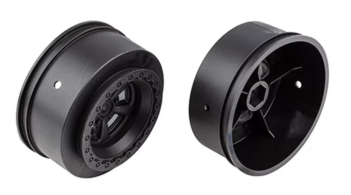 Team Associated 71078 Black DR10 Drag Rear Wheels
