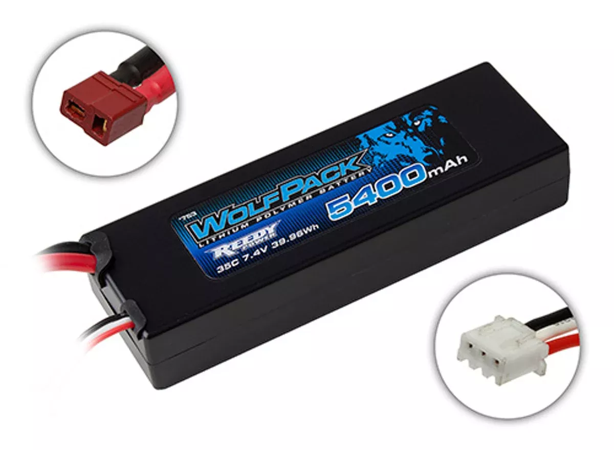 Team Associated 753 WolfPack LiPo 5400mAh 35C 2S 7.4V with T-Plug