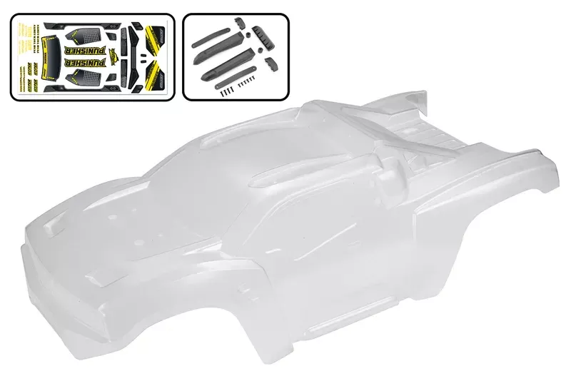 Team Corally C-00180-389 Clear and cut Body for Punisher XP