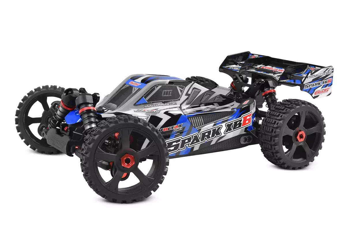 Team Corally C-00485-B Blue Spark XB6 1/8 6S Basher Buggy Roller Chassis