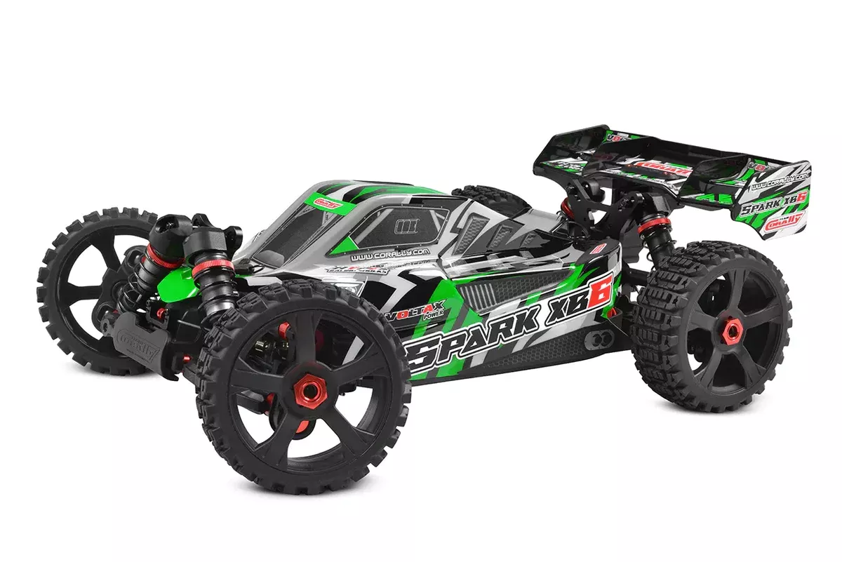 Team Corally C-00485-G Green Spark XB6 1/8 6S Basher Buggy Roller Chassis