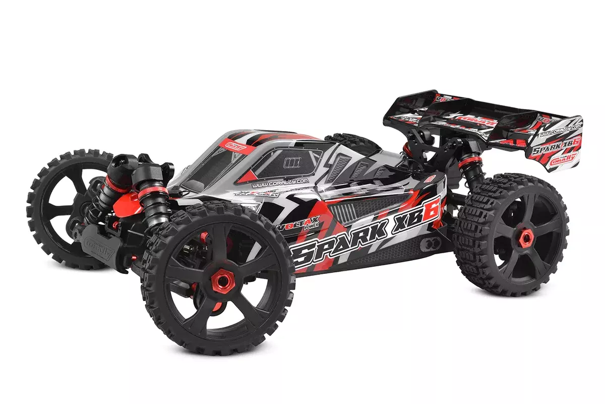 Team Corally C-00485-R Red Spark XB6 1/8 6S Basher Buggy Roller Chassis