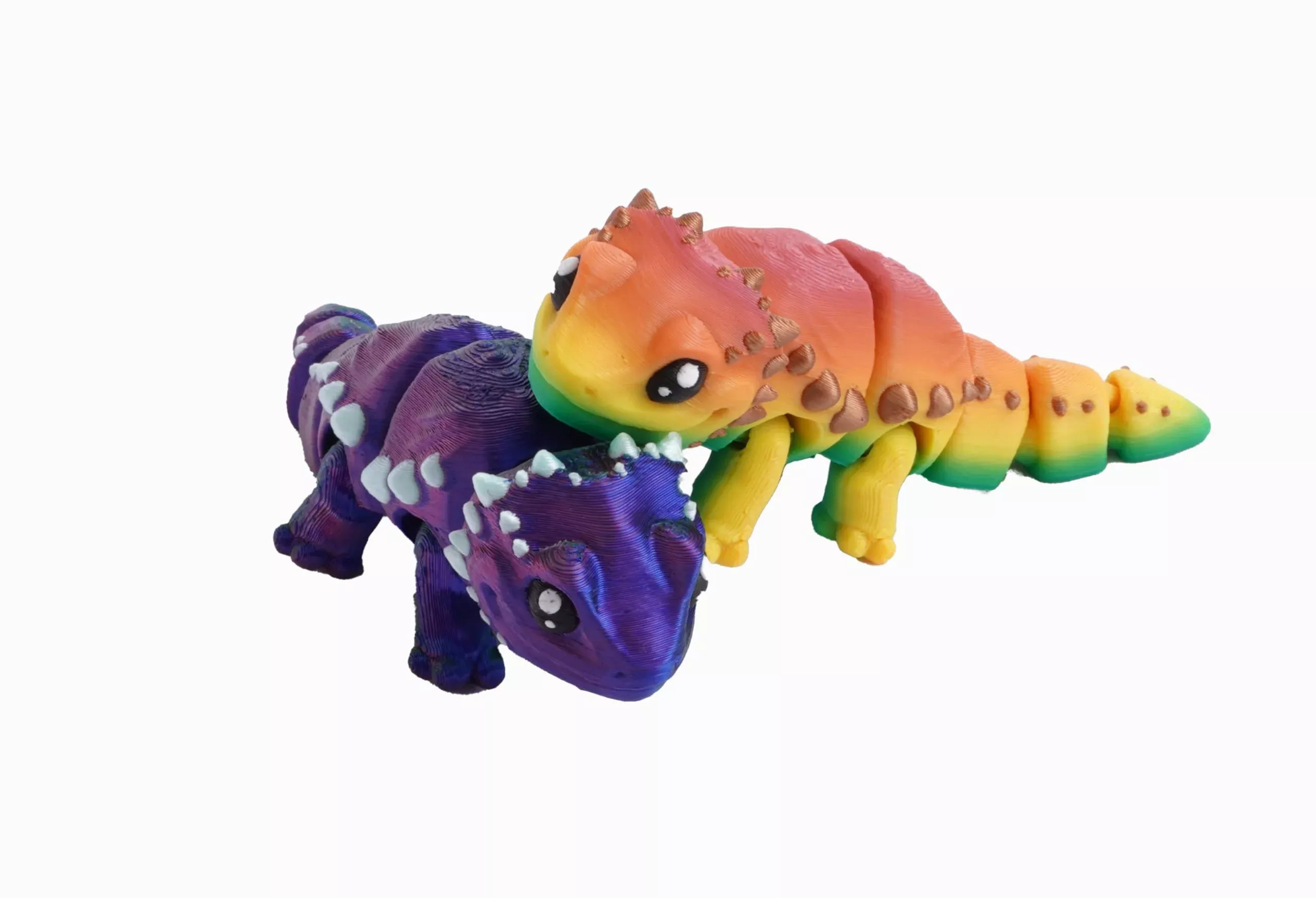TechConnext 3D Printed Baby Bearded Dragon Fidget Toy 4in Multicolor
