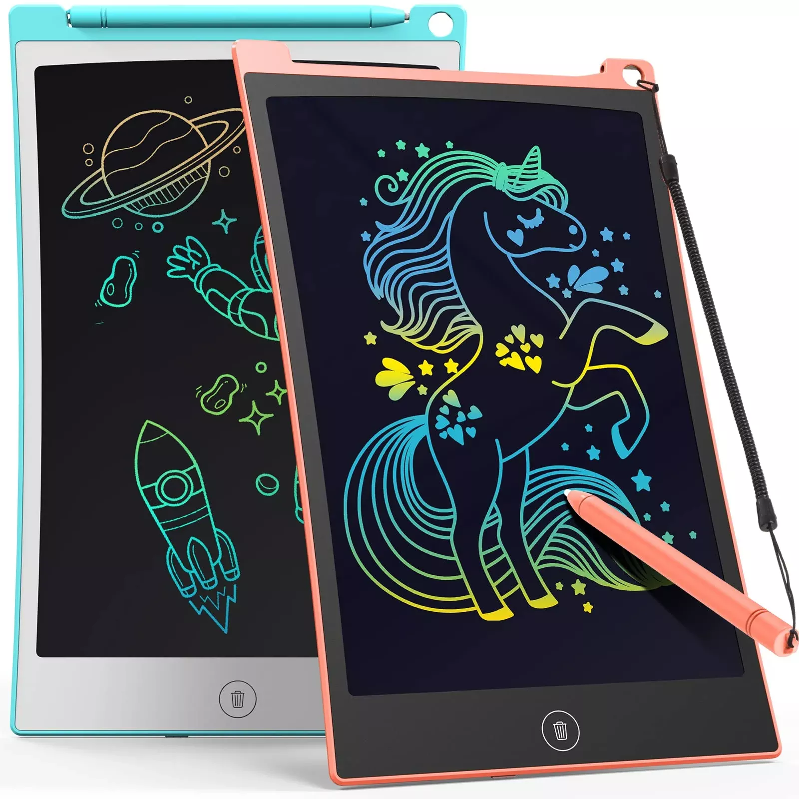 TECJOE LCD Writing Tablet 8.5in Blue Pink 2 Pack Educational Toys