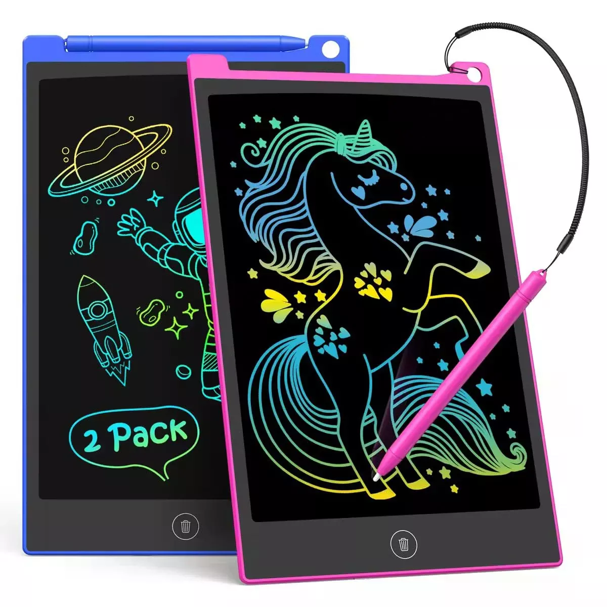 TECJOE LCD Writing Tablet for Kids, 10in, Dark Blue Magenta