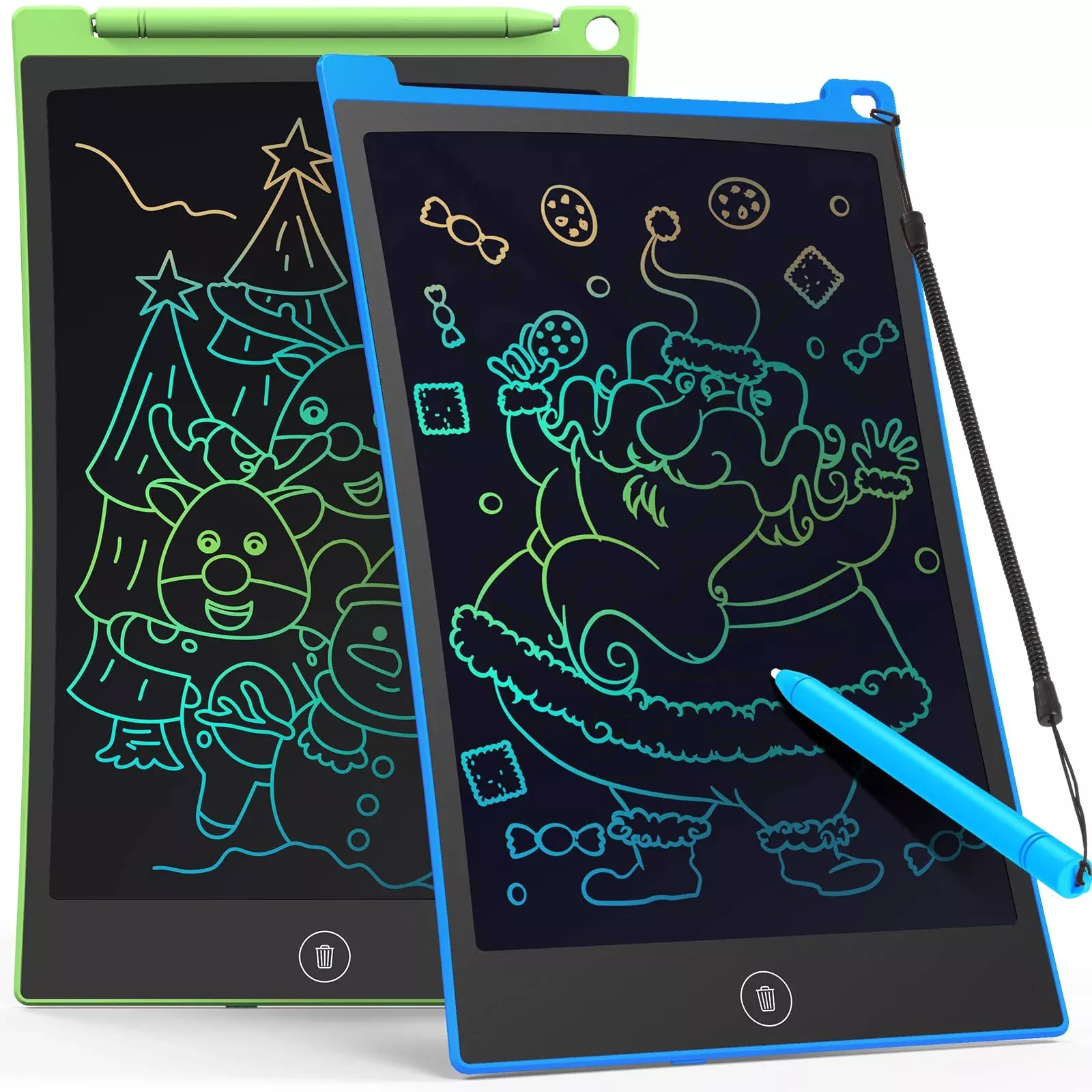 TECJOE LCD Writing Tablet Set for Kids, 8.5in, Blue Green,