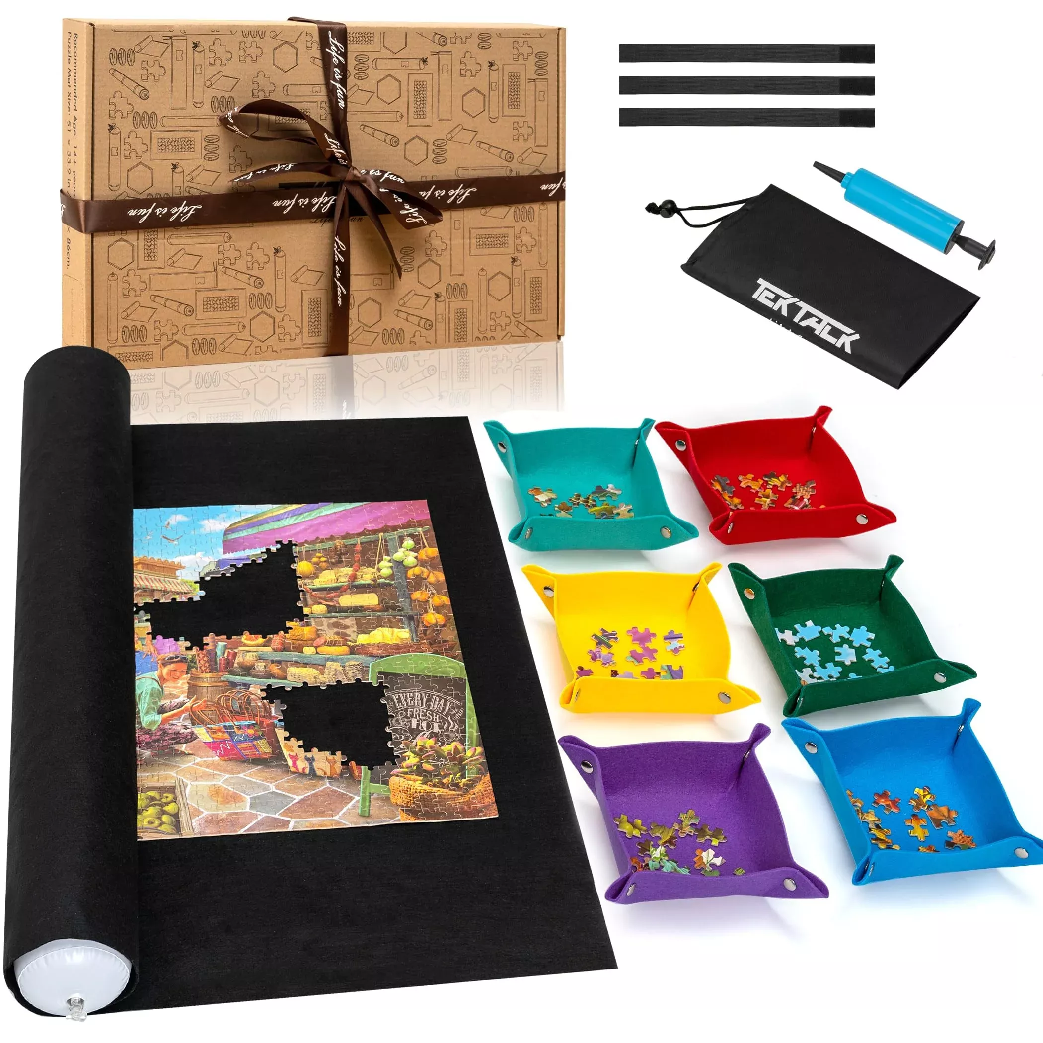 Tektalk Jigsaw Mat with Inflatable Tube, 51 x 33.9 in