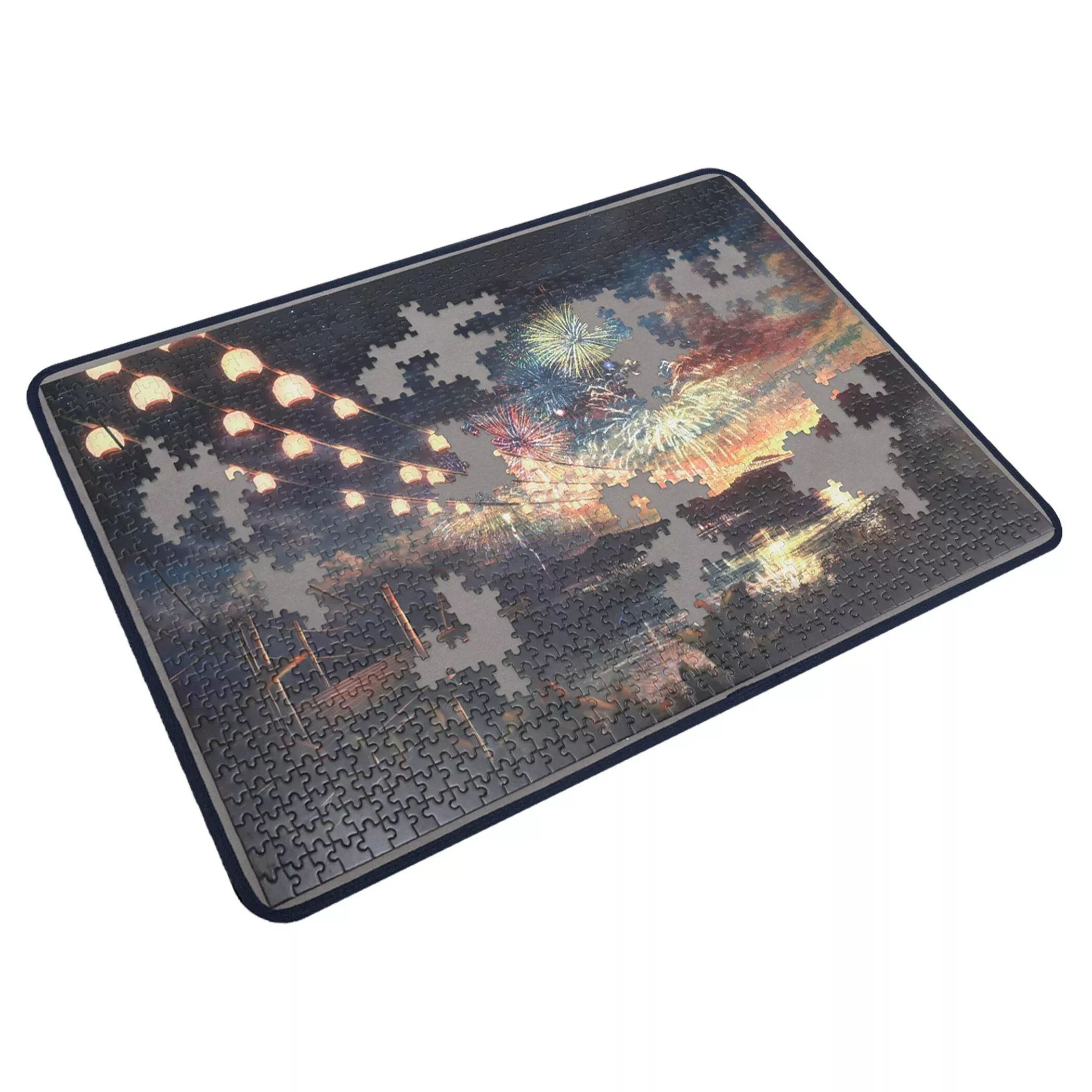 Tektalk Puzzle Board for Up to 1000 Pieces, Dark Gray/Dark Blue,