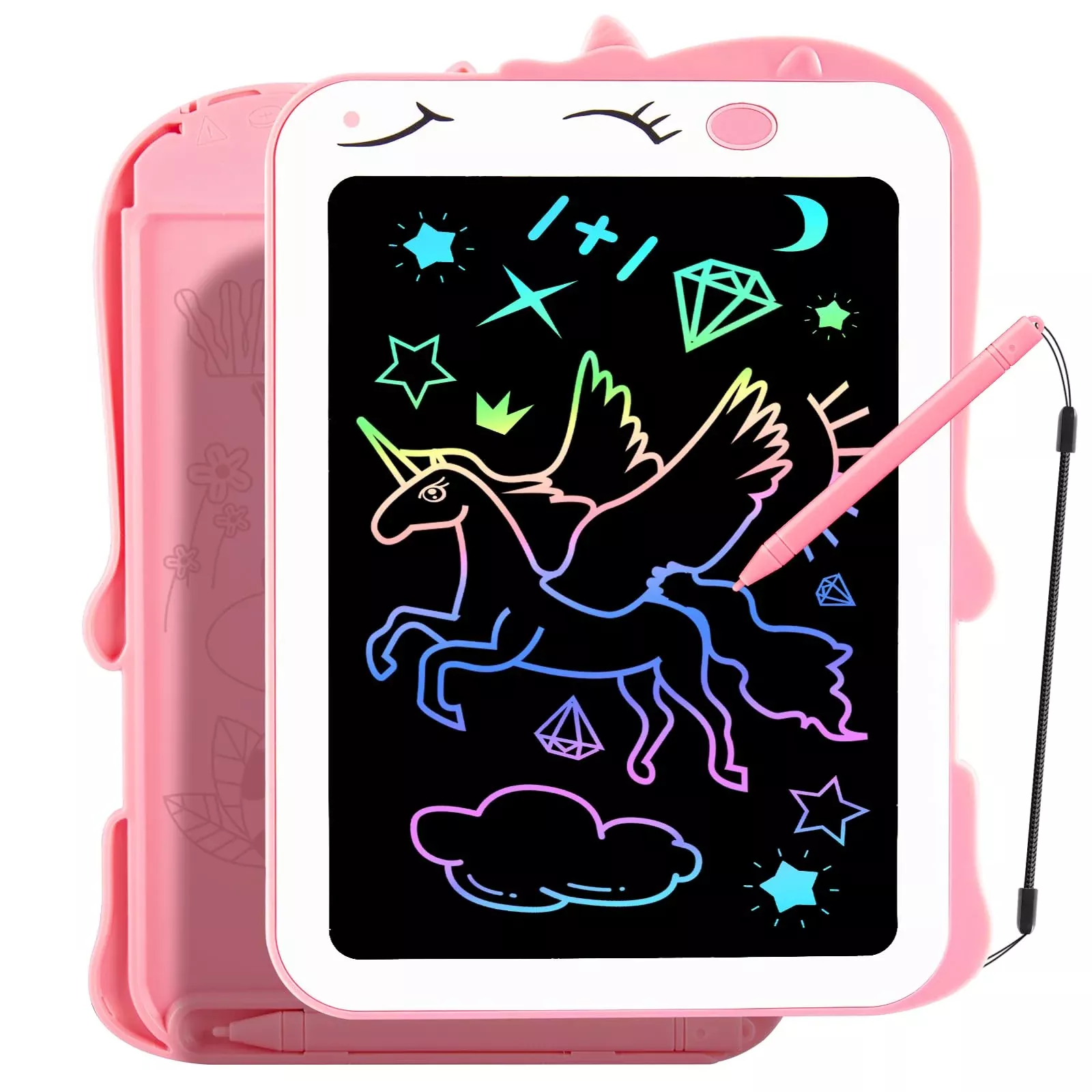 Teriph LCD Writing Tablet for Kids, 8.5" Pink, Educational Doodle Pad