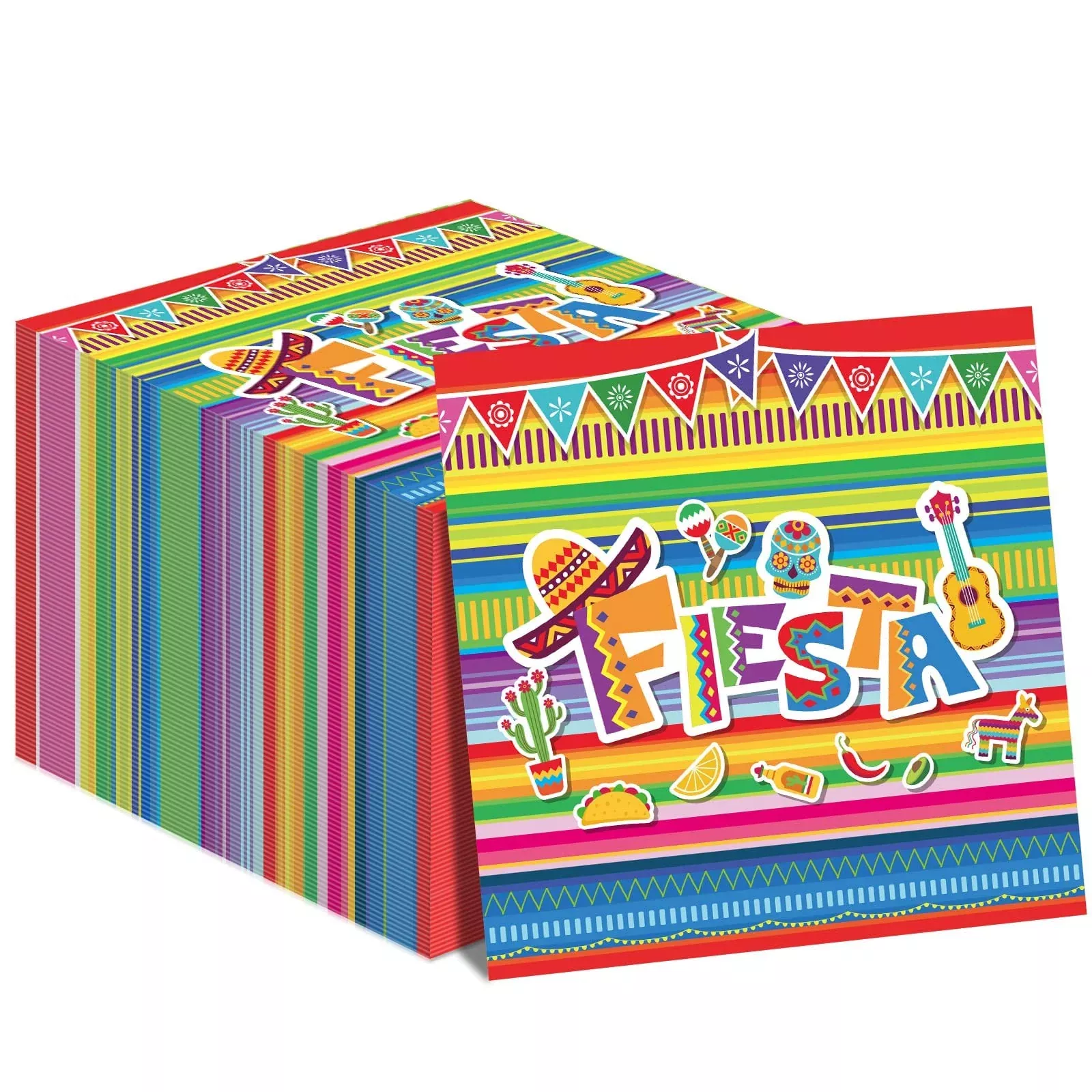 Tevxj Fiesta Napkins for Cinco De Mayo, 4.5"x4.5
