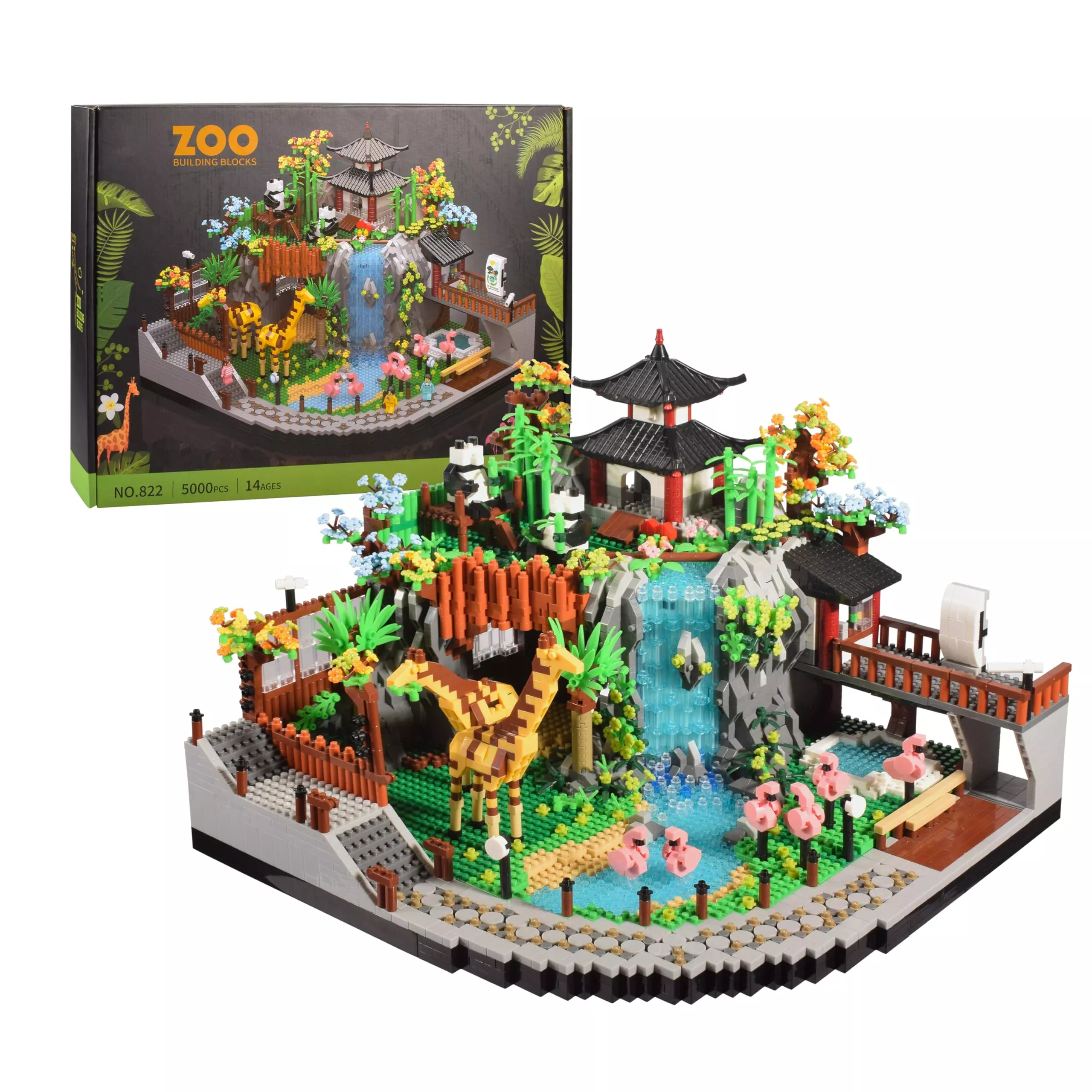 TEXXXIAN Zoo Micro Mini Bricks - 5000 PCS Desert Building Blocks for A