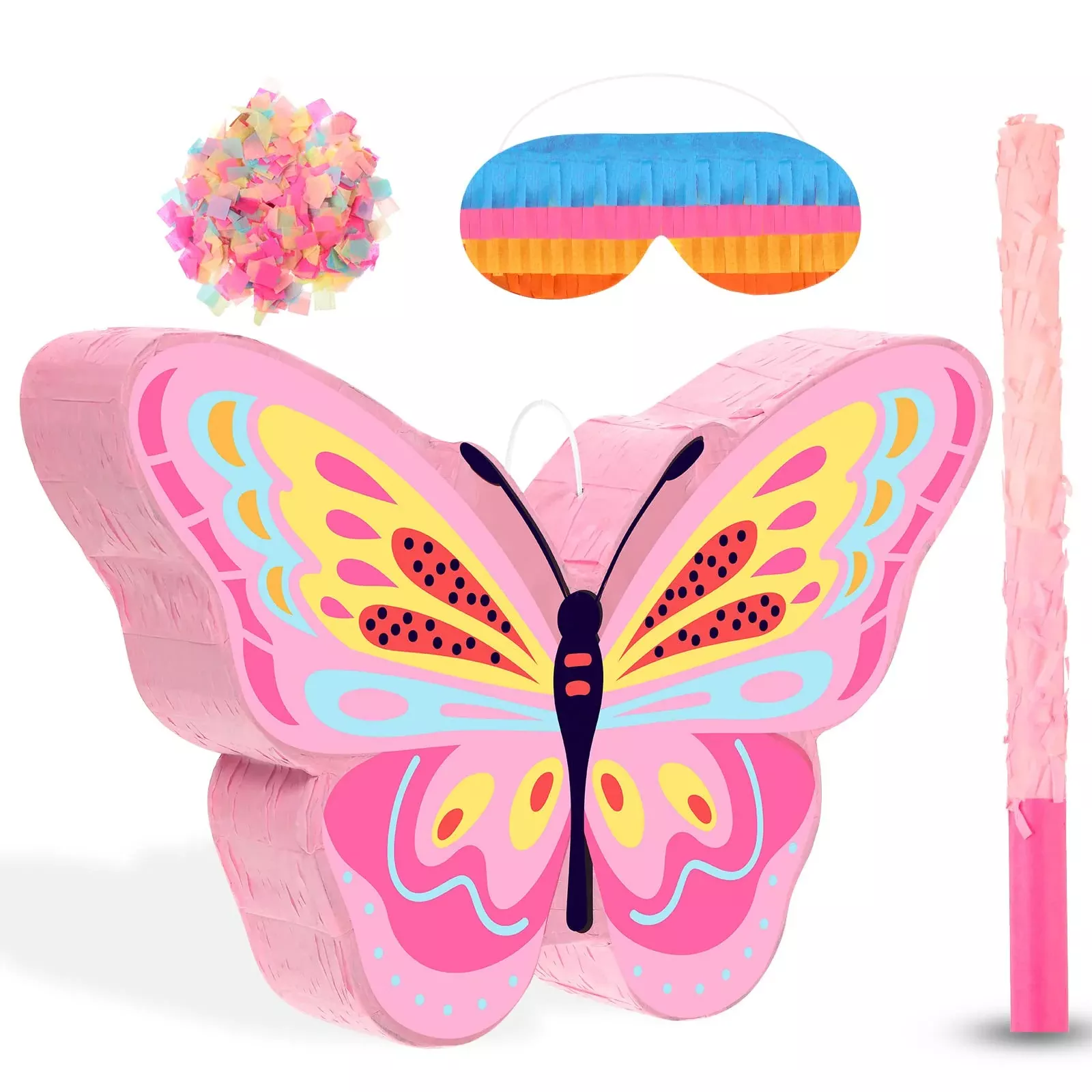 Threan Butterfly Piñata for Parties, Pink, 41x34x8 cm,