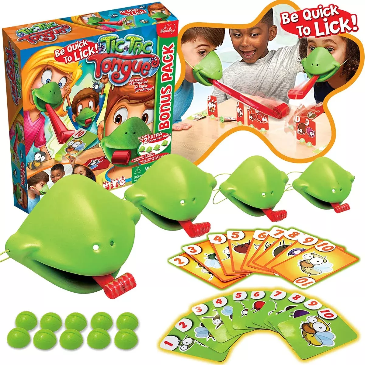 Tic Tac Tongue Game, Be Quick To Lick The Bugs, Chameleon Game, Ages 4