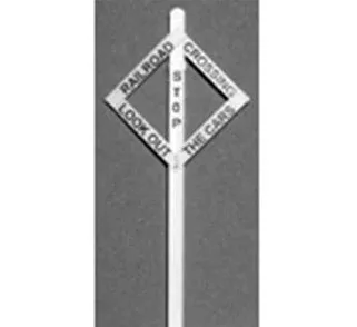 Tichy Train Group 8179 HO Scale Early Diamond Crossing Sign (10 Pack)