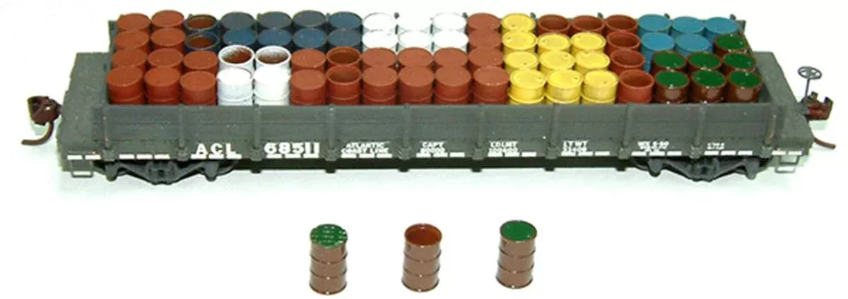 Tichy Train Group 8212 HO Scale 55gal Steel Drum Kit with Lids (96 Pack)