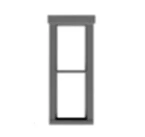 Tichy Train Group 8238 HO Scale 1/1 Double Hung Window (12 Pack)