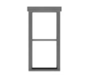Tichy Train Group 8241 HO Scale 1/1 Double Hung Window (12 Pack)