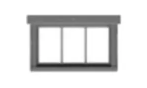 Tichy Train Group 8243 HO Scale 3 Pane Horizontal Window (12 Pack)