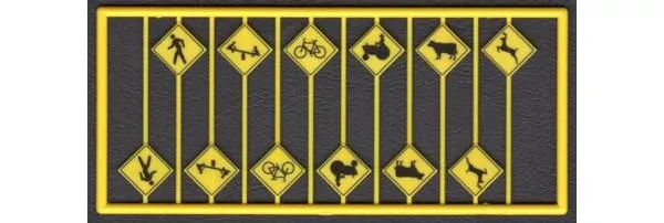 Tichy Train Group 8253 HO Scale Highway Picture Warning Signs (12 Pack)